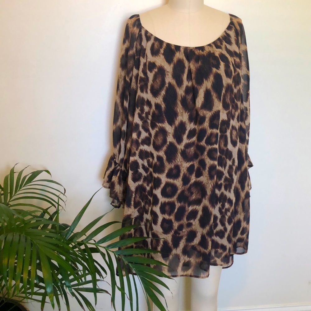 Leopard Print Off the Shoulder Dress